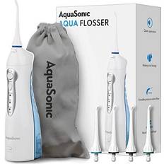 Rechargeable Battery Electric Toothbrushes & Irrigators AquaSonic Aqua Flosser Professional Cordless Oral Irrigator with 4 Tips and Travel Bag IPX7 Waterproof with 3 Modes