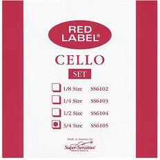 Super Sensitive Super Sensitive Red Label Cello String Set 3/4