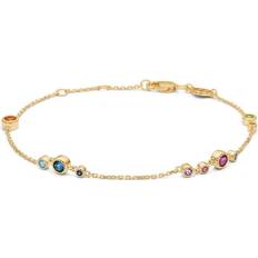 Mads Z Smykker Mads Z Luxury Rainbow Armbånd- Guld/Multifarvet