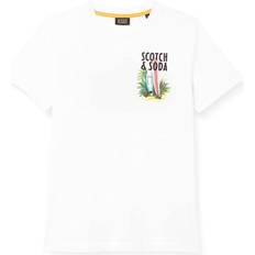 Scotch & Soda Boy's Artwork Organic Cotton T-shirt - White