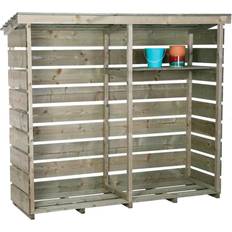 FSC Nordic Spruce Wooden Double Log Store Heavy Duty