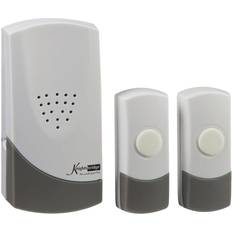 Azul Timbres Knightsbridge DCAV007 DC White Wireless Dual Entrance Door Chime Kit (100m Range)