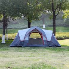 Camping tent OutSunny Camping Tent Grey 1800 x 2300 x 4550 mm