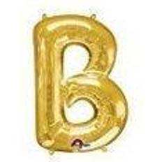 Amscan Letter B Supershape Gold Foil Balloon 34/86cm P50