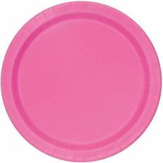 Unique party plates pink 22,8 cm 8 pieces