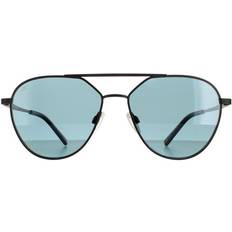 Aviator Unisex Matte Black Saturn Polarized