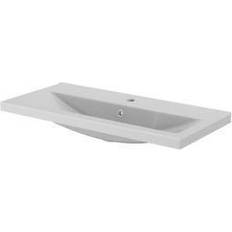 GoodHome Nira White Counter-Mounted Vanity Basin W80.4Cm