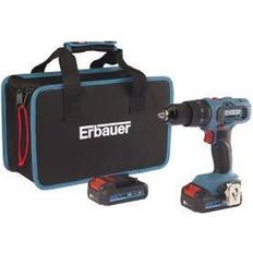 Erbauer Ext 18V 2Ah Li-Ion Cordless Brushed Combi Drill Ebcd18Li-2 2 Batteries Included