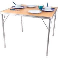 Reimo Campingmøbler Reimo Klappbarer Campingtisch mit Tischplatte aus Bambus