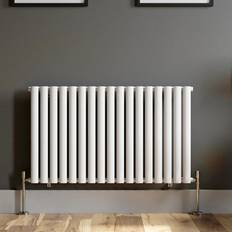 Radiators Duratherm 600 1020mm Radiator Single Panel Oval Tube Column White