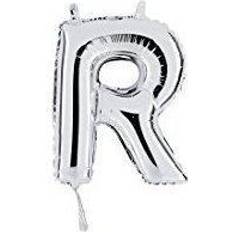 R balloon Amscan Letter R Supershape Silver Foil Balloon 34/86cm P50