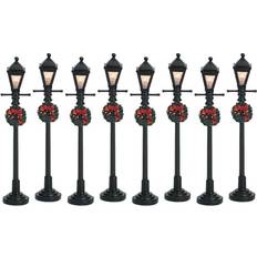 Lemax Gas Lantern Street Lamp Set Of 8 B/o (4.5v)