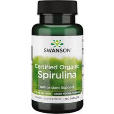 Spirulina' tabletter Swanson Økologisk Spirulina 180 Tabletter 180 stk