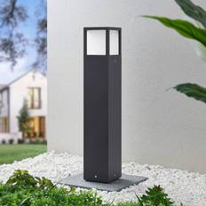 Negro Postes de protección Lucande Dewari Bolardo Luminoso LED - Gris Oscuro Poste de protección