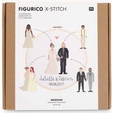 Rico Embroidery Kit Wedding Colorful Cotton 20 cm