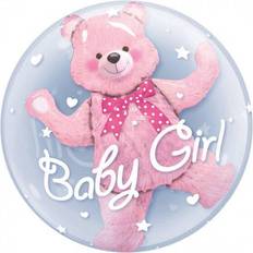 Rød Dyre- & Figurballoner Folat Double Bubble Baby Girl