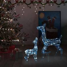 Lámparas de Navidad vidaXL Familia Renos De Acrílico Blanco Frío 160 LED Lámpara de Navidad