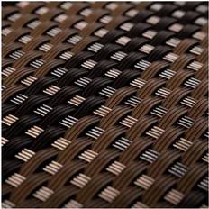 Poly Rattan Screen - LIGHT & DARK BROWN