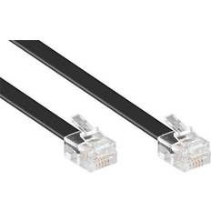 Kabel rj12 Goobay RJ12/6P6C telefon kabel, sort, 15.00 15m