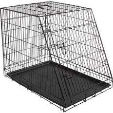 Kerbl Trasportino Pieghevole Trapezoidale 2 Porte 92x63x74 cm Nero