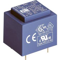 Pièces Détachées d'Ordinateur Block Vb 2,0/2/12 Transformateur Pour Circuits Imprimé 1 x 230 V 2 x 12 V/AC 2 VA 83 mA
