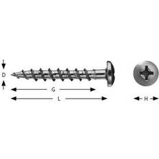 Gipsskrue Gipsskrue 4,8x45 Panhoved Ph2 Kærv