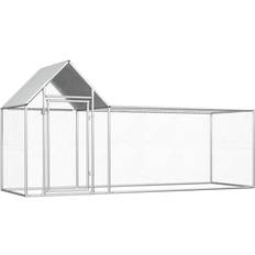 vidaXL Gallinero Acero Galvanizado 3x1x1.5 m