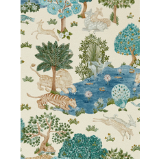 Blomstrede - Hvid - Tapetbord Tapeter Sanderson Pamir Garden Wallpaper