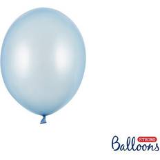 PartyDeco Miniballonger metallic Baby Blå (100-pack)