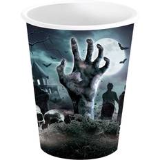 Halloween Vasos de Papel Fiestas Guirca Pack de 6 Vasos Cementerio de 355 ml (11 cm) T.Única