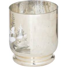 Silver Candle Holders 15cm 13cm 13cm, The Noel Collection Forest Candle Holder
