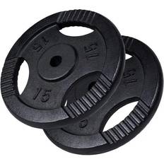 Träningsutrustning Gorilla Sports Viktskivor TRIGRIP 2x15kg