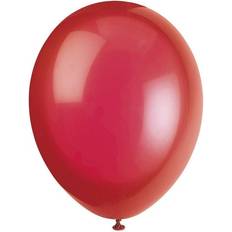 Ballons Unique Party 80012 12" Latex Scarlet Red Balloons, Pack of 10