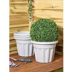 Pots, Plants & Cultivation Wham Set Of 4 Vista 33Cm Round Planter