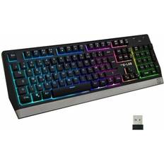 Claviers The G-Lab Clavier Gamer RGB Sans Fil Azerty Français Noir