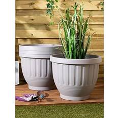 Pots, Plants & Cultivation Wham Set Of 4 H183 Etruscan 47Cm Round Planter