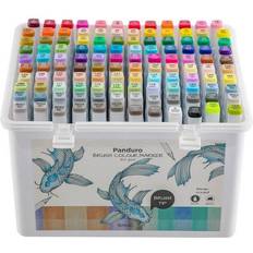 Twintip Panduro colour marker brush 120 – twintip-markers med penselspets & snedskuren spets