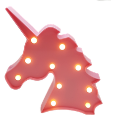 LED Enhörning rosa