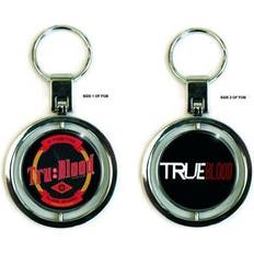 ROCK OFF True Blood Enamel Keychain Bottle Label Keyring