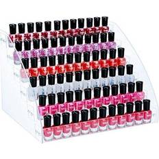 Nail Products KINGROW Nail Polish Organizer 72 Bottles of 6 Layers Acrylic Display Rack Eyeglasses Essential Oils Holder Organizer