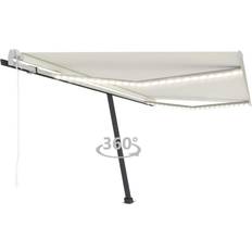 vidaXL Automatic awning with wind sensor cream