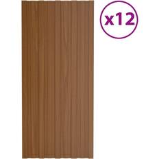 Be Basic Brun tagplader 12 stk. 100x45 cm galvaniseret stål