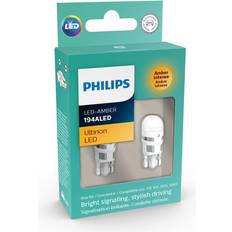 Light Bulbs Philips 194A Ultinon LED Amber Miniature Bulbs (Pair)