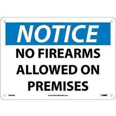 Marker Notice Signs; No Firearms Allowed Premises 10X14 .040