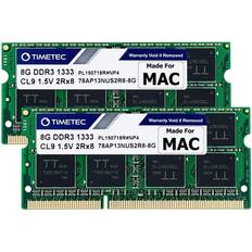 1333mhz imac Timetec Hynix IC Apple 16 GB Kit (2 x 8 GB) DDR3 1333 MHz PC3-10600 SODIMM minnesuppgradering för iMac 12,2 (27-tum Mid 2011) iMac 21,5-tums Mid 2011, Mac mini 5,1 och Mac mini 5,2 (Mid 2011) och mer (16 GB kit (2x8 GB)