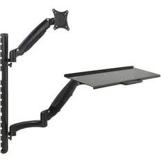 Keyboard tv VIVO Black Sit-Stand Mount Keyboard Workstation Screens