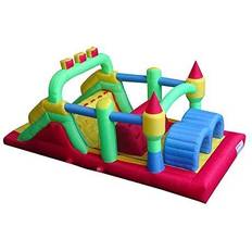 Kids obstacle course Pogo Bounce House Backyard Kids Rainbow Castle Inflatable Obstacle Course