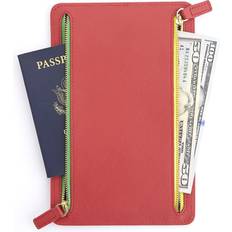 Royce Leather Rfid-Blocking Four Zip Organizer Travel Case