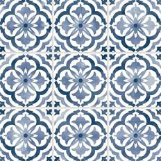 Wallpapers NextWall Daisy Bennett Sorento Tile Navy Peel & Stick Wallpaper blue