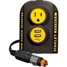 Stanley 140-Watt Portable Power Inverter: 12-Volt DC to 120-Volt AC Power Outlet with Dual USB